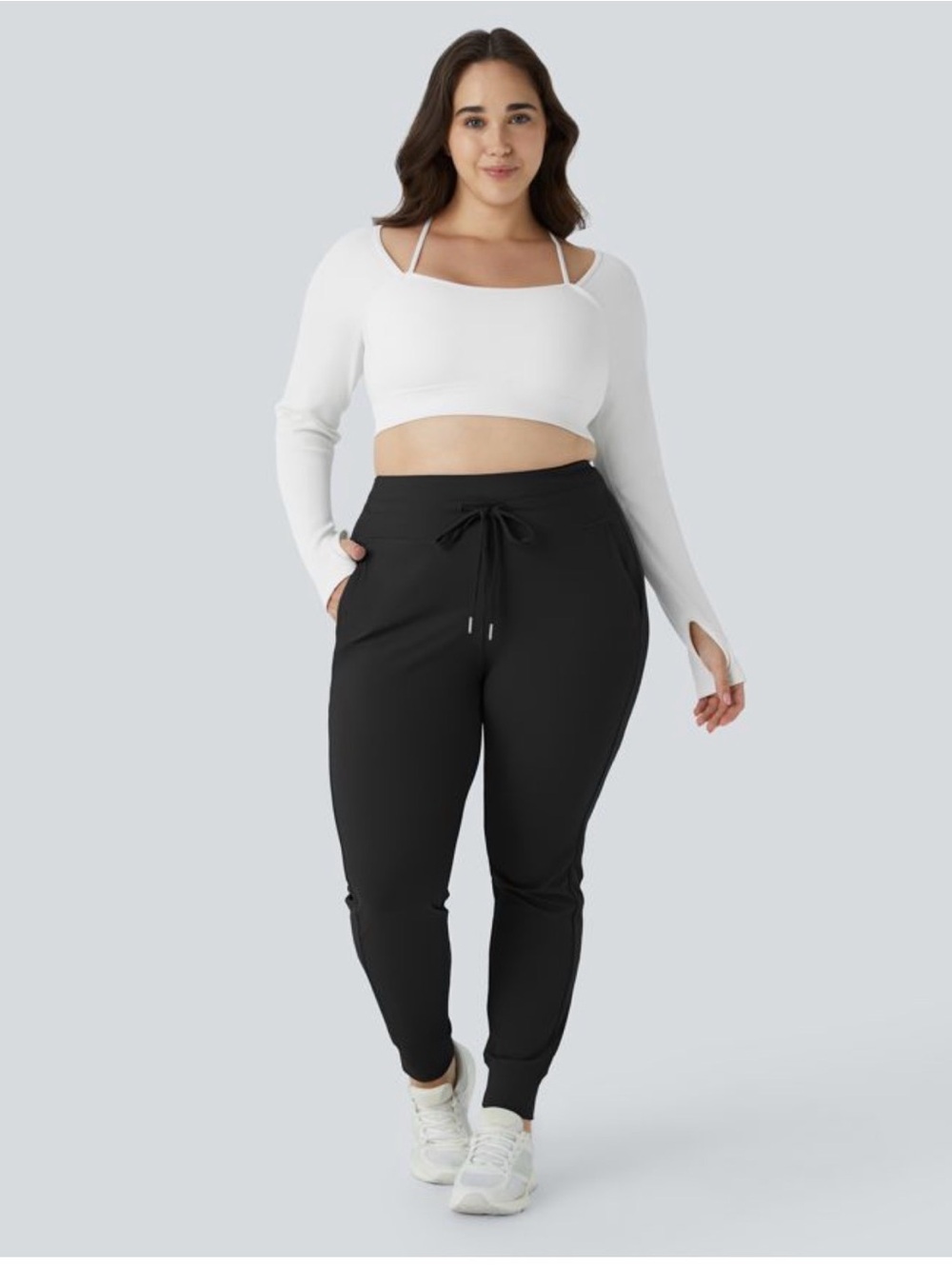 Halara softly zero plush high waisted drawstring pocket full length joggers 2X